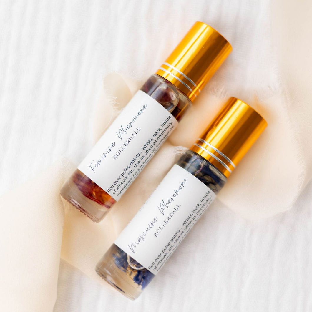 His + Hers Pheromone Perfume Body Oil Rollerball Set