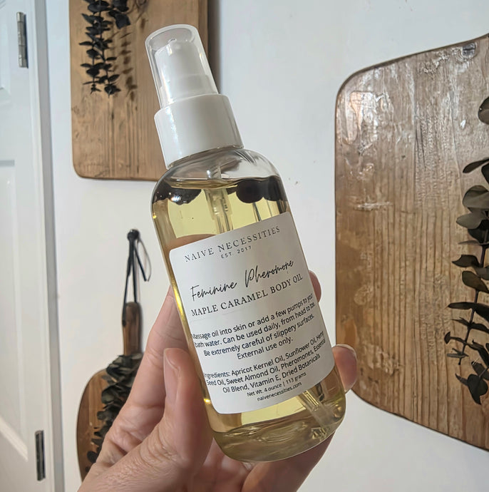 4oz Feminine Pheromone Maple Caramel Body Oil